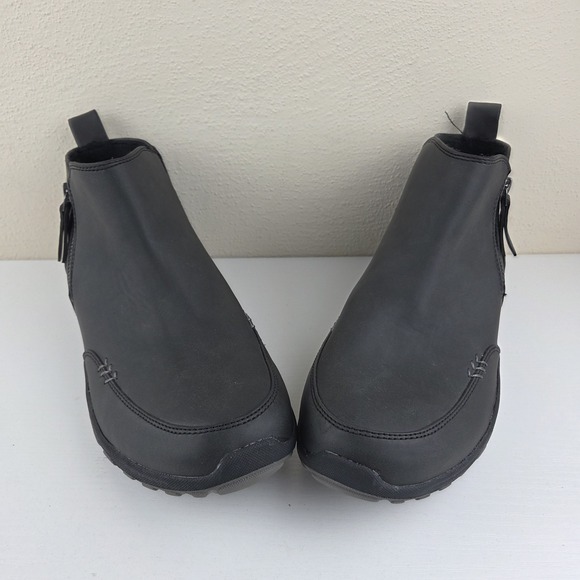 Skechers Vegan Reggae Fest 2.0 Zip On Ankle Boots Shoes Black Gray Women's 11 - Picture 3 of 14